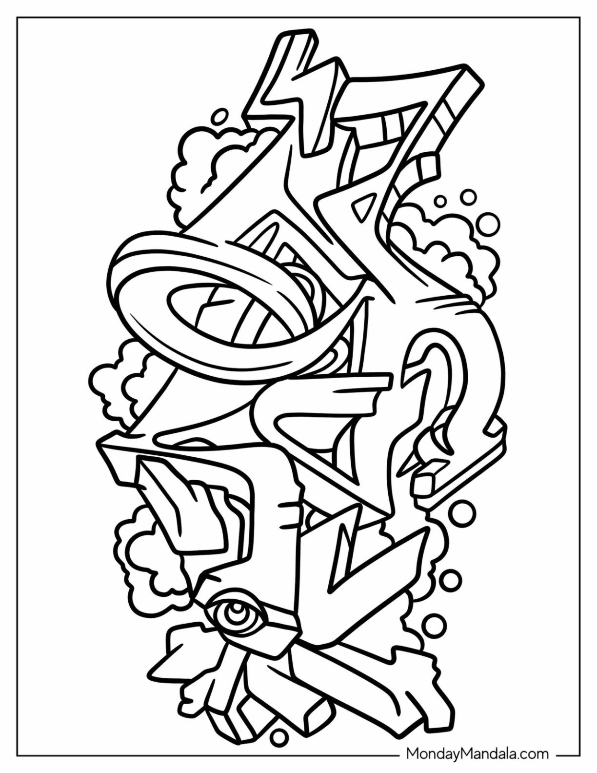 graffiti coloring pages