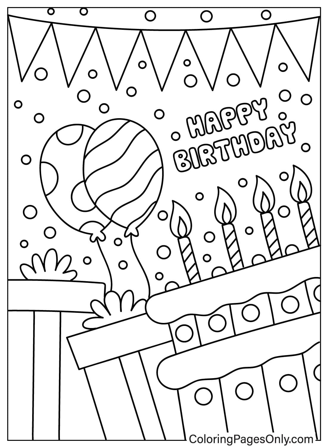 20 Happy Birthday Card Coloring Pages Free Printable PDF Online 20 Happy Birthday Card Coloring Pages Free Printable PDF Online