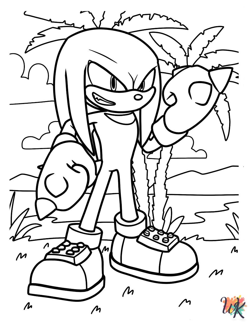 20 Knuckles Coloring Pages For Kids ColoringPagesWK