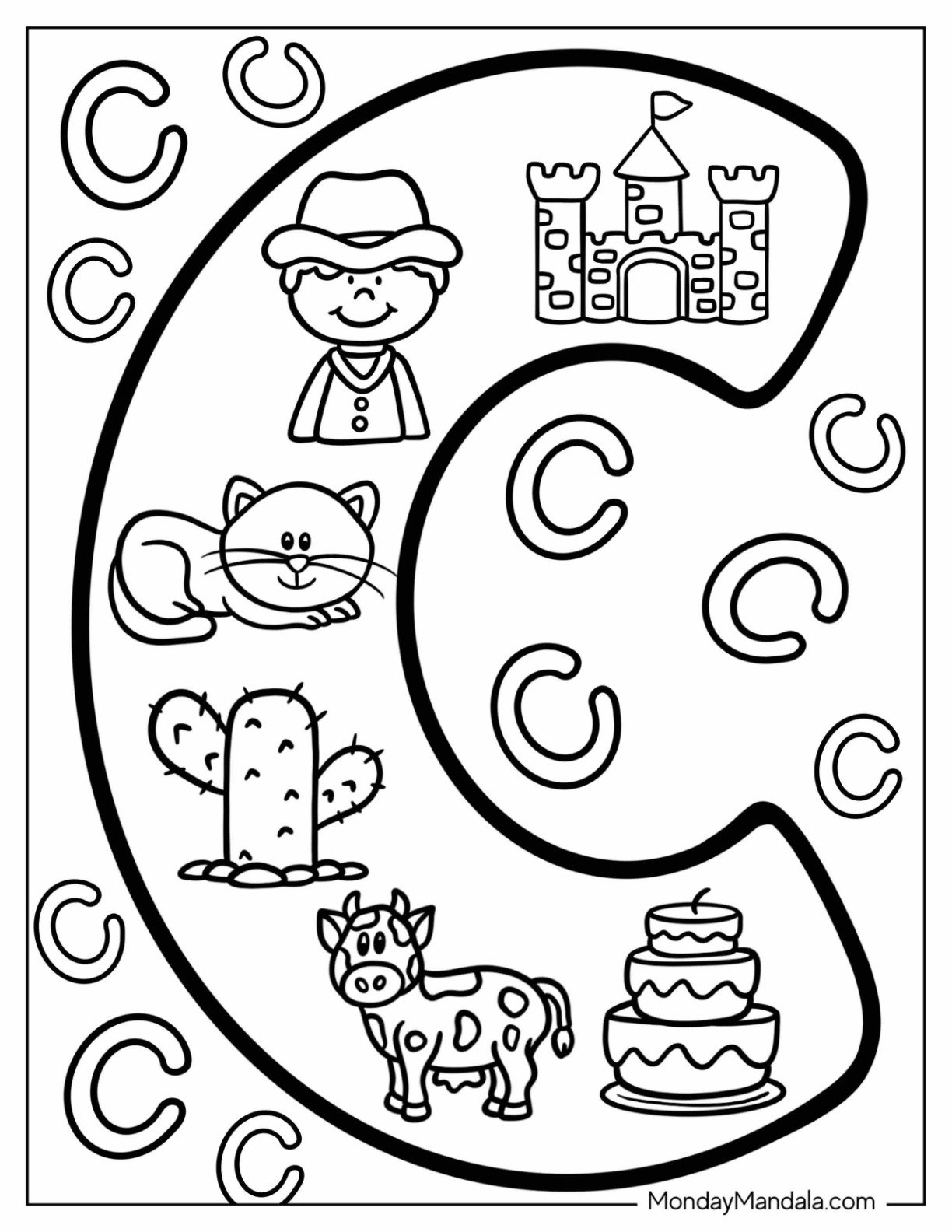 20 Letter C Coloring Pages Free PDF Printables 20 Letter C Coloring Pages Free PDF Printables