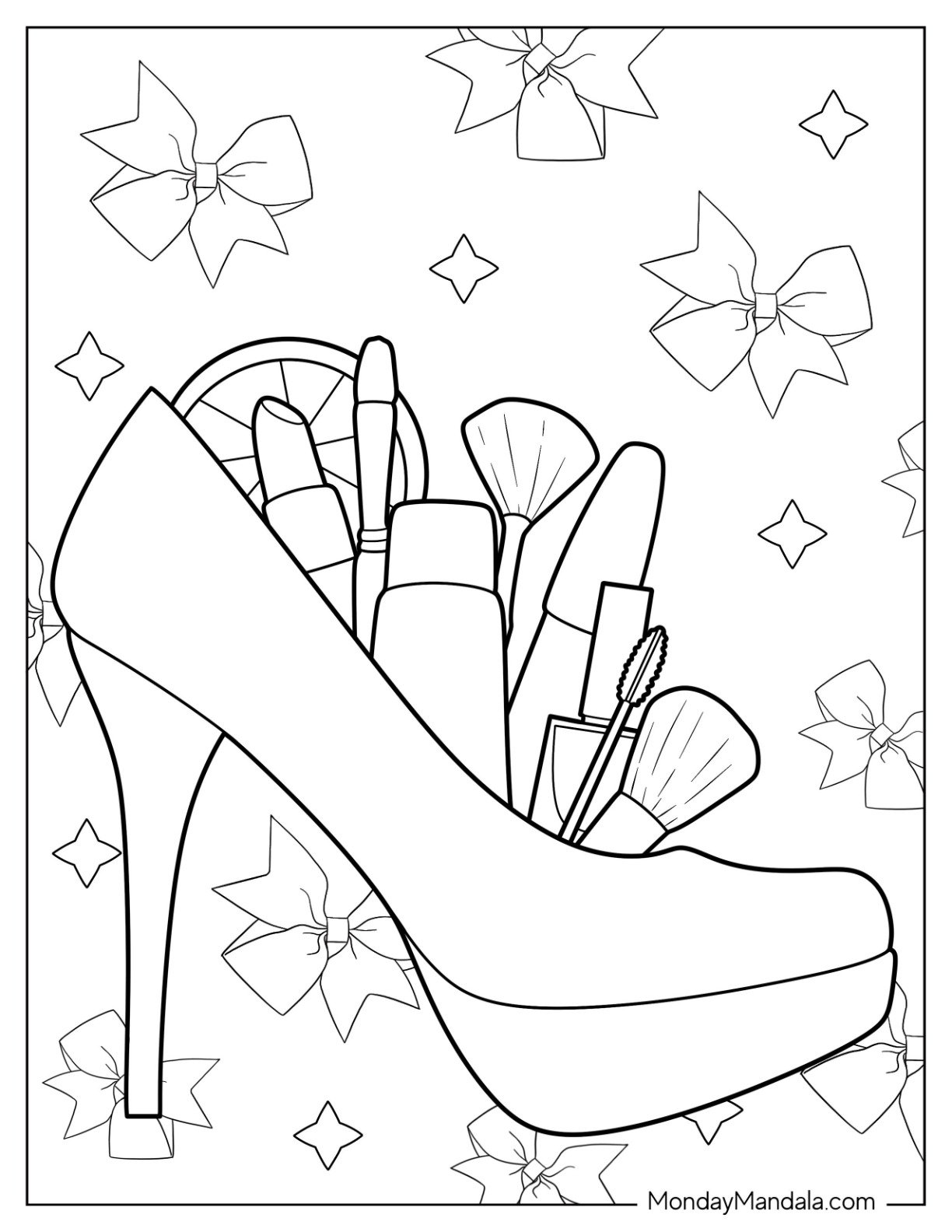 20 Makeup Coloring Pages Free PDF Printables 20 Makeup Coloring Pages Free PDF Printables