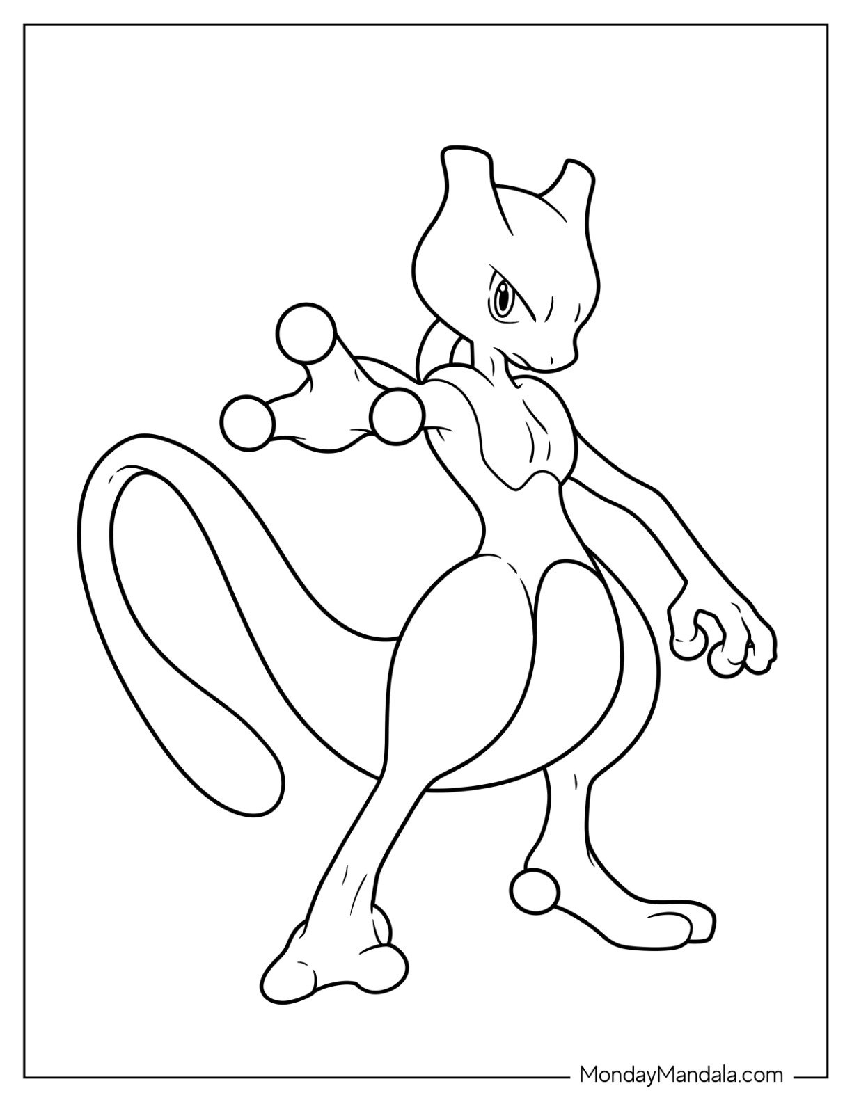 20 Mewtwo Coloring Pages Free PDF Printables 