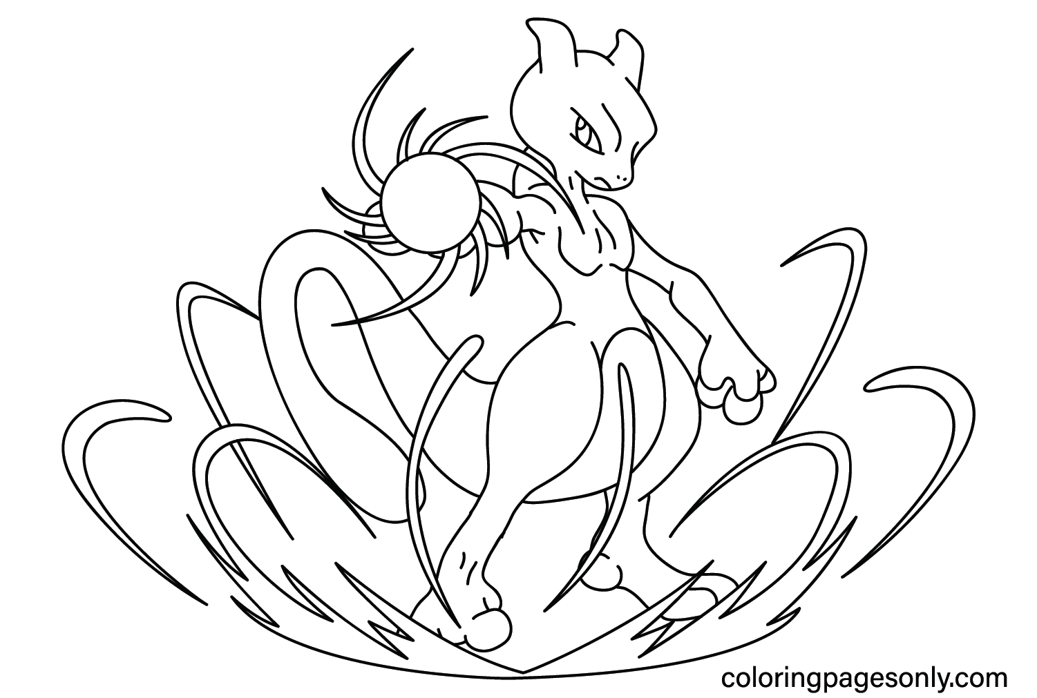 mewtwo coloring page
