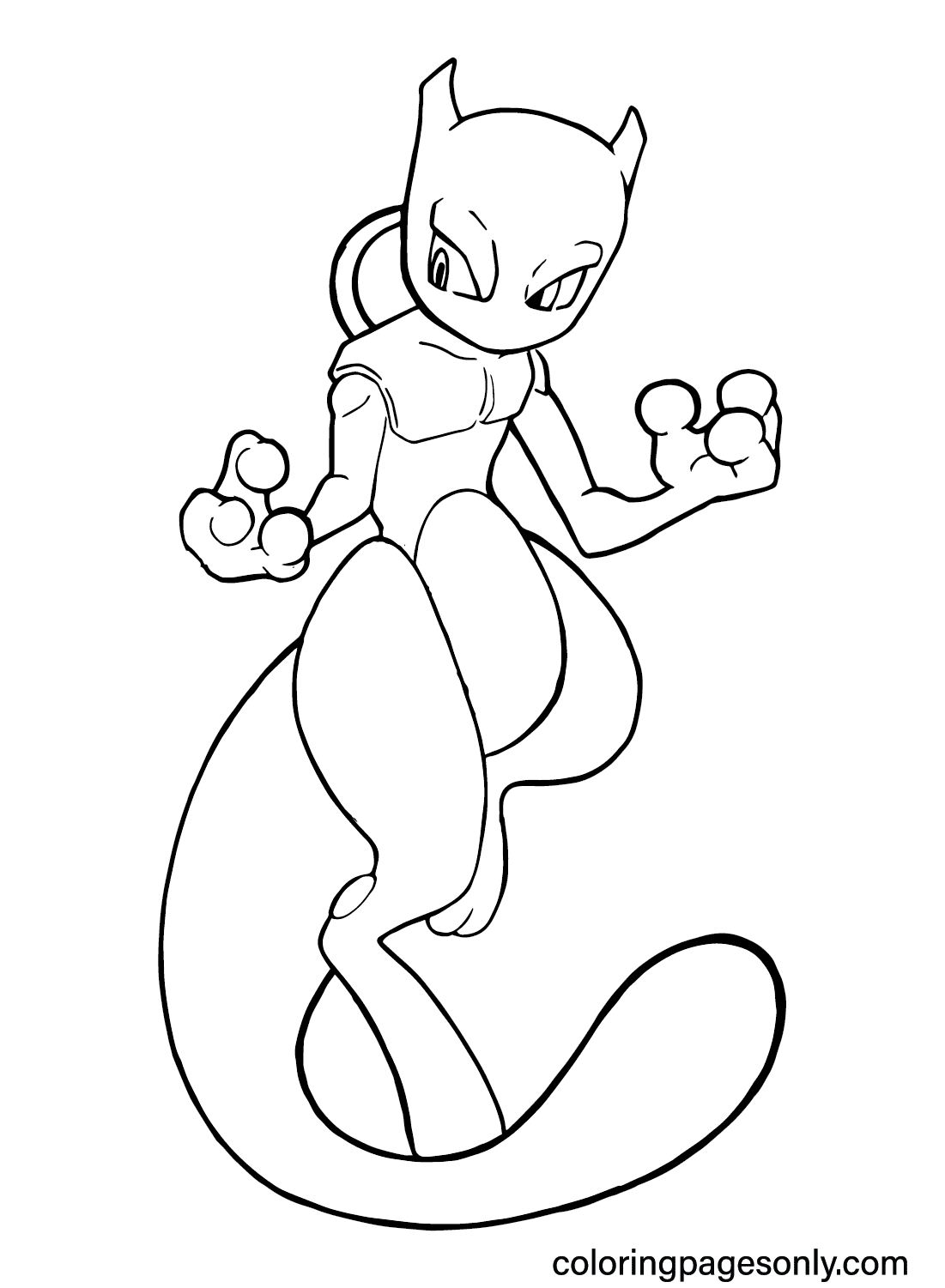 20 Mewtwo Coloring Pages Free Printable PDF Online Coloring
