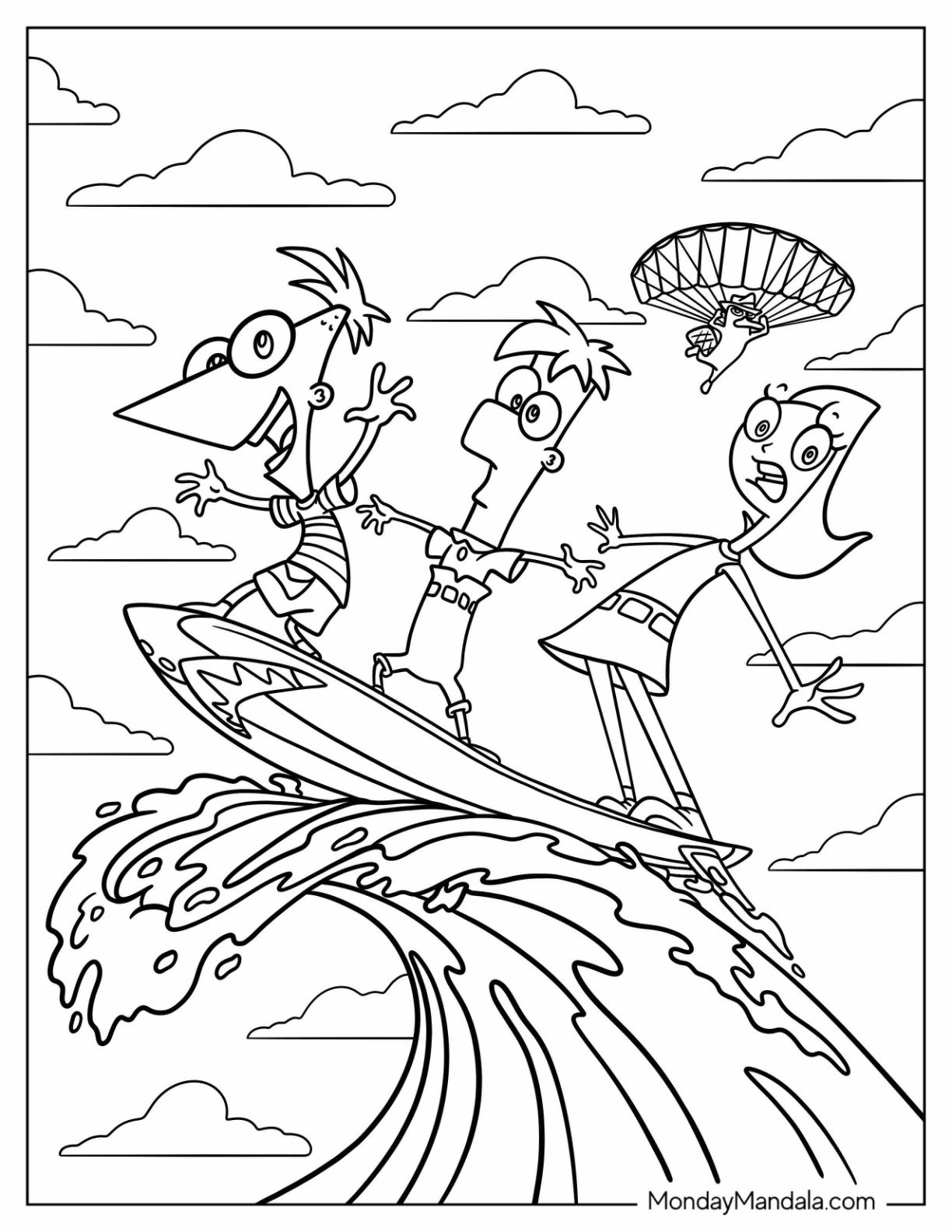 20 Phineas And Ferb Coloring Pages Free Printables 