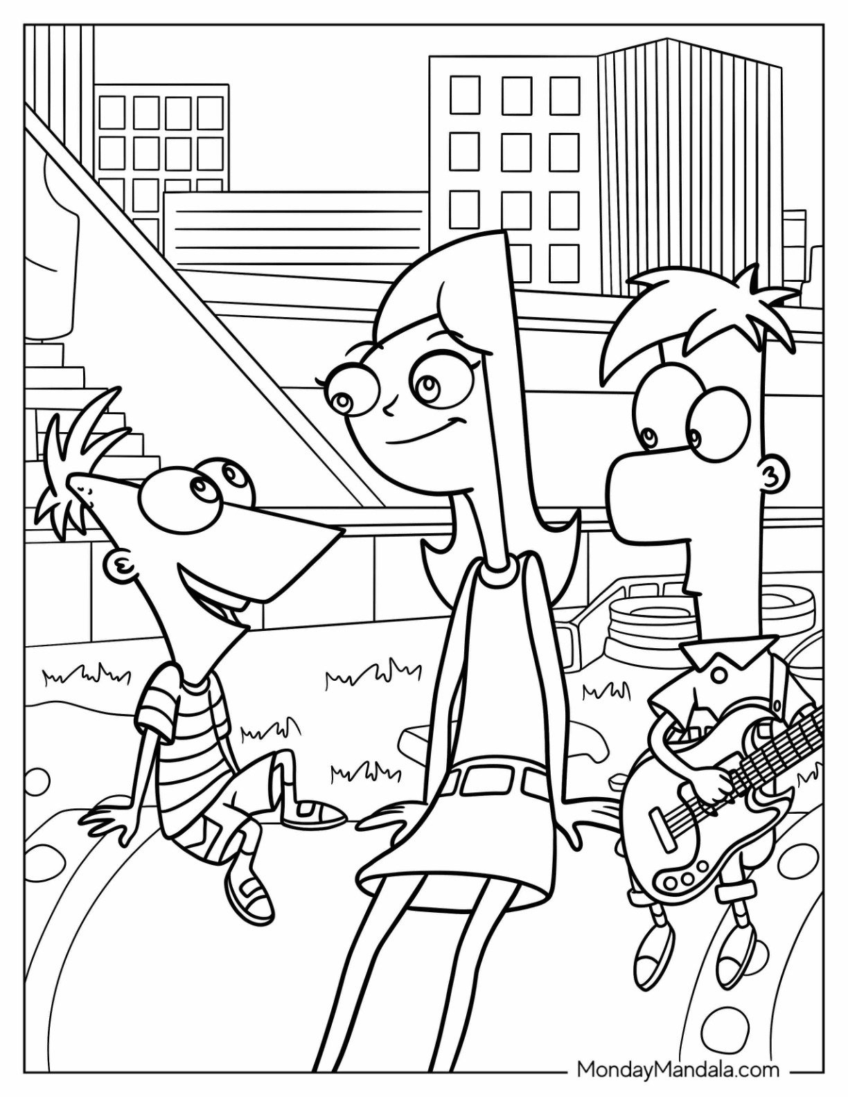 20 Phineas And Ferb Coloring Pages Free Printables 