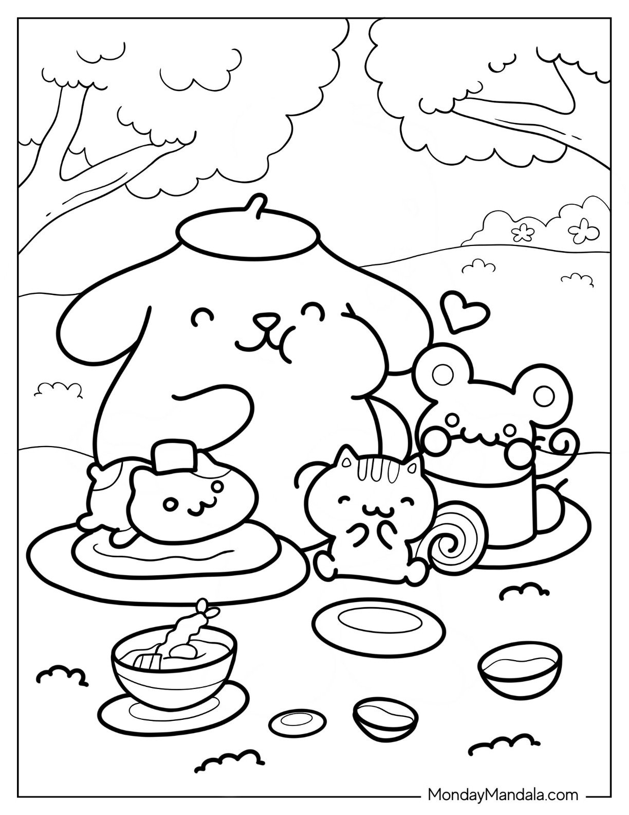 20 Pompompurin Coloring Pages Free PDF Printables 