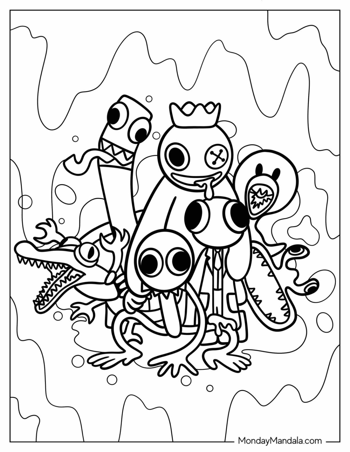20 Rainbow Friends Coloring Pages Free PDF Printables 