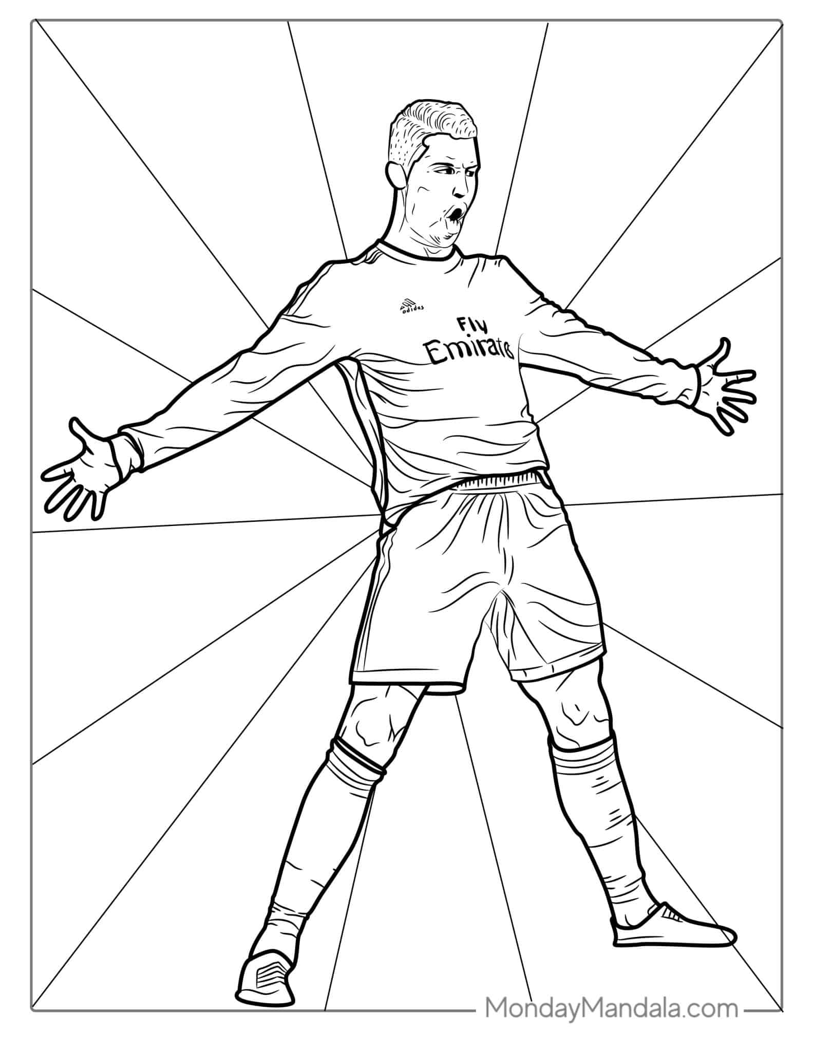 20 Ronaldo Coloring Pages Free PDF Printables 