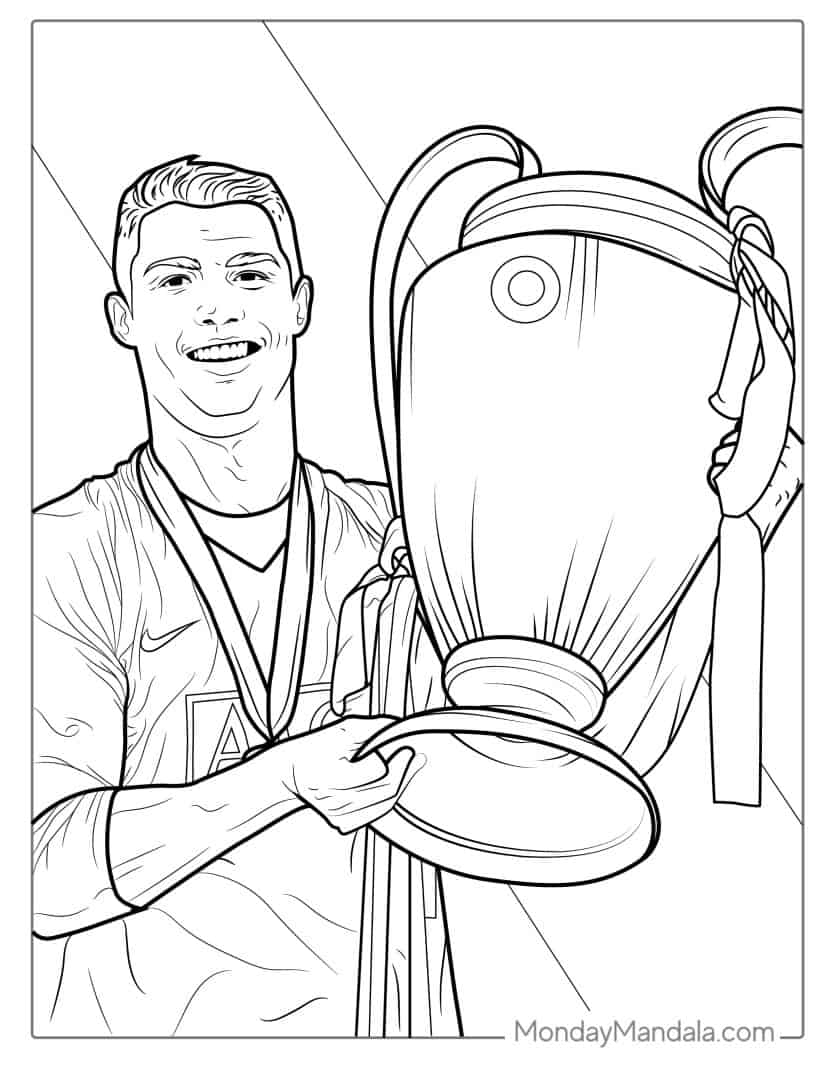 20 Ronaldo Coloring Pages Free PDF Printables 