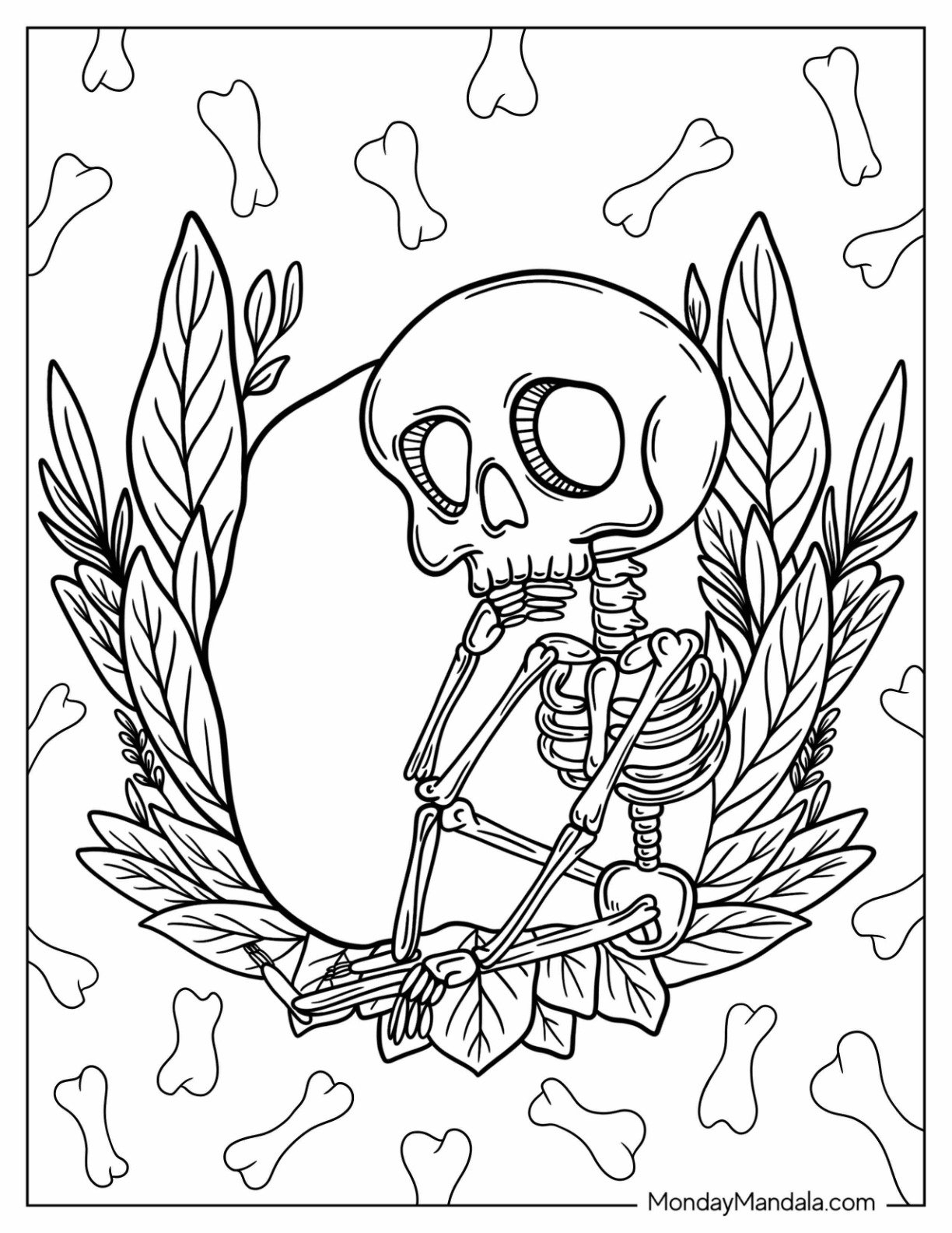 20 Skeleton Coloring Pages Free PDF Printables 20 Skeleton Coloring Pages Free PDF Printables