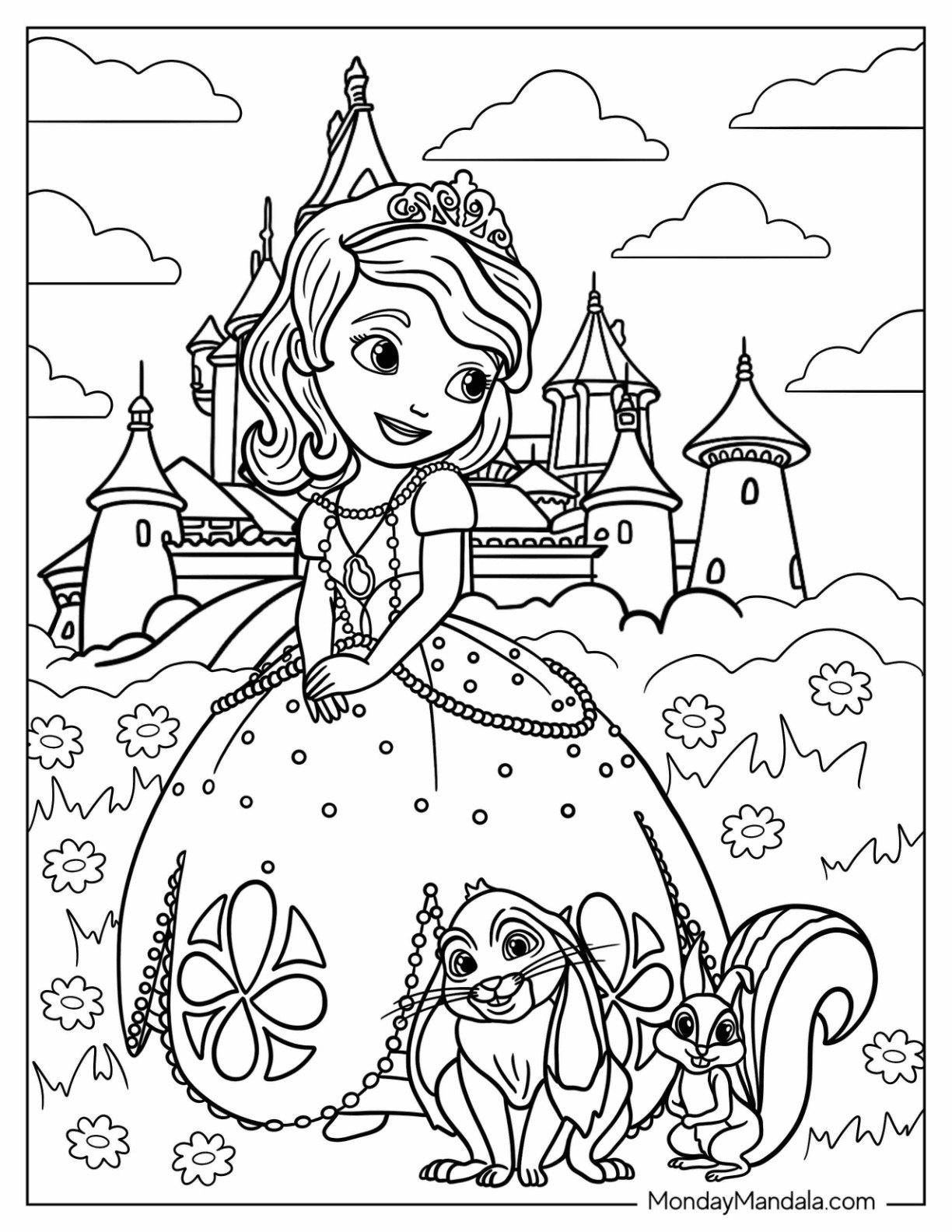 sofia the first coloring pages