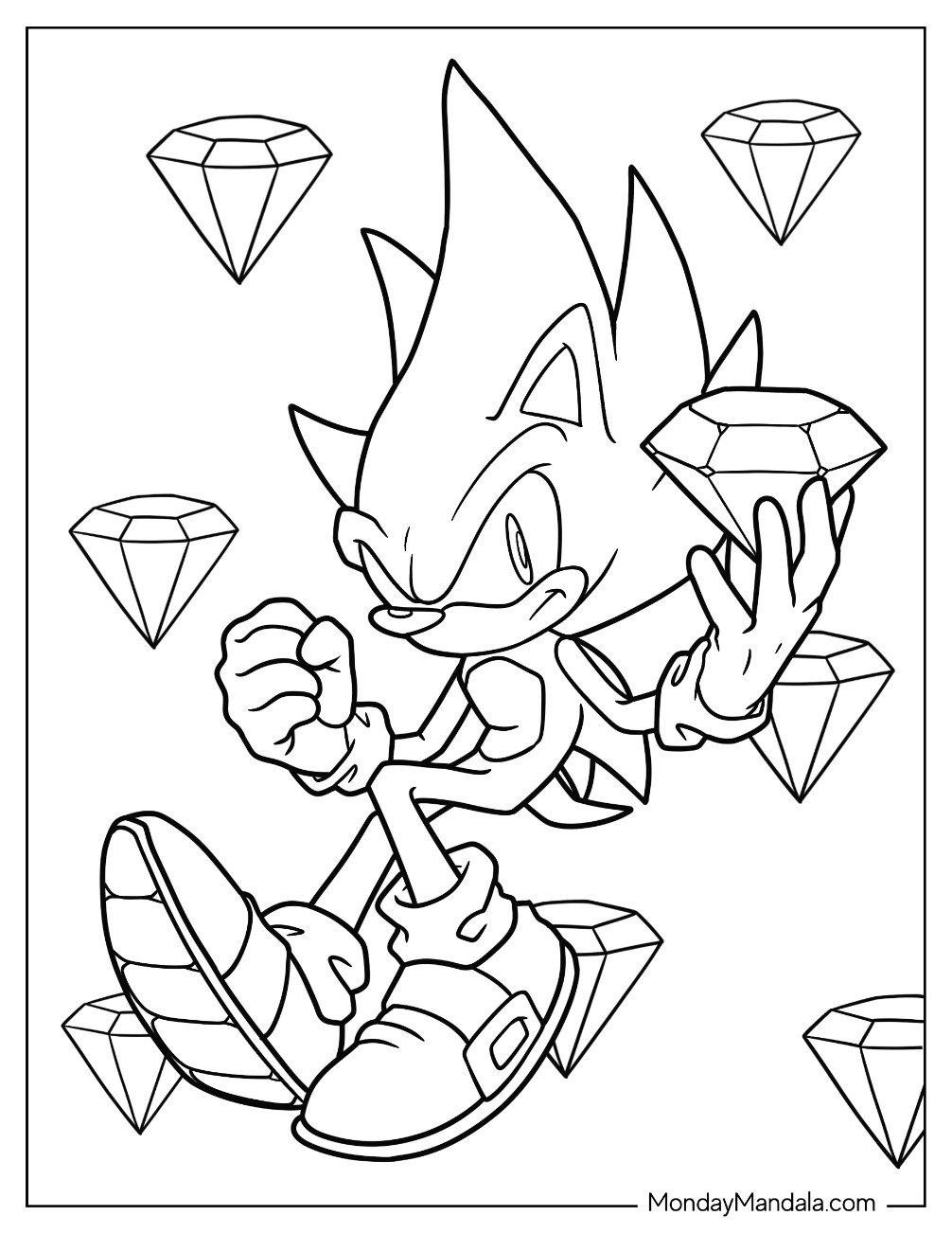 coloring pages super sonic coloring pages super sonic