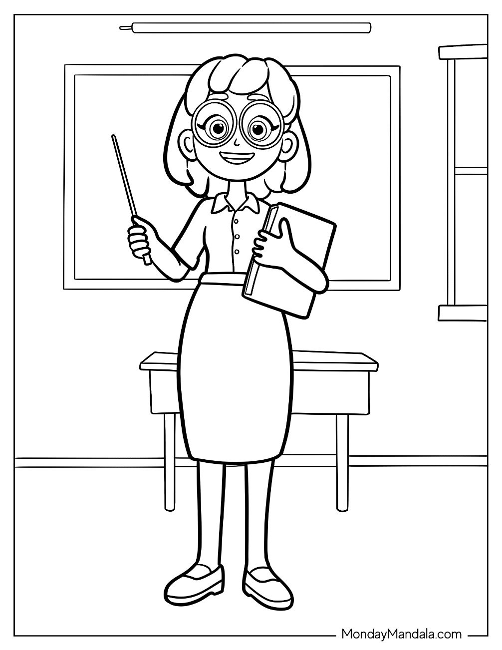 20 Teacher Coloring Pages Free PDF Printables