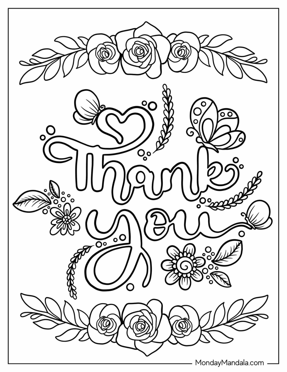 20 Thank You Coloring Pages Free PDF Printables 