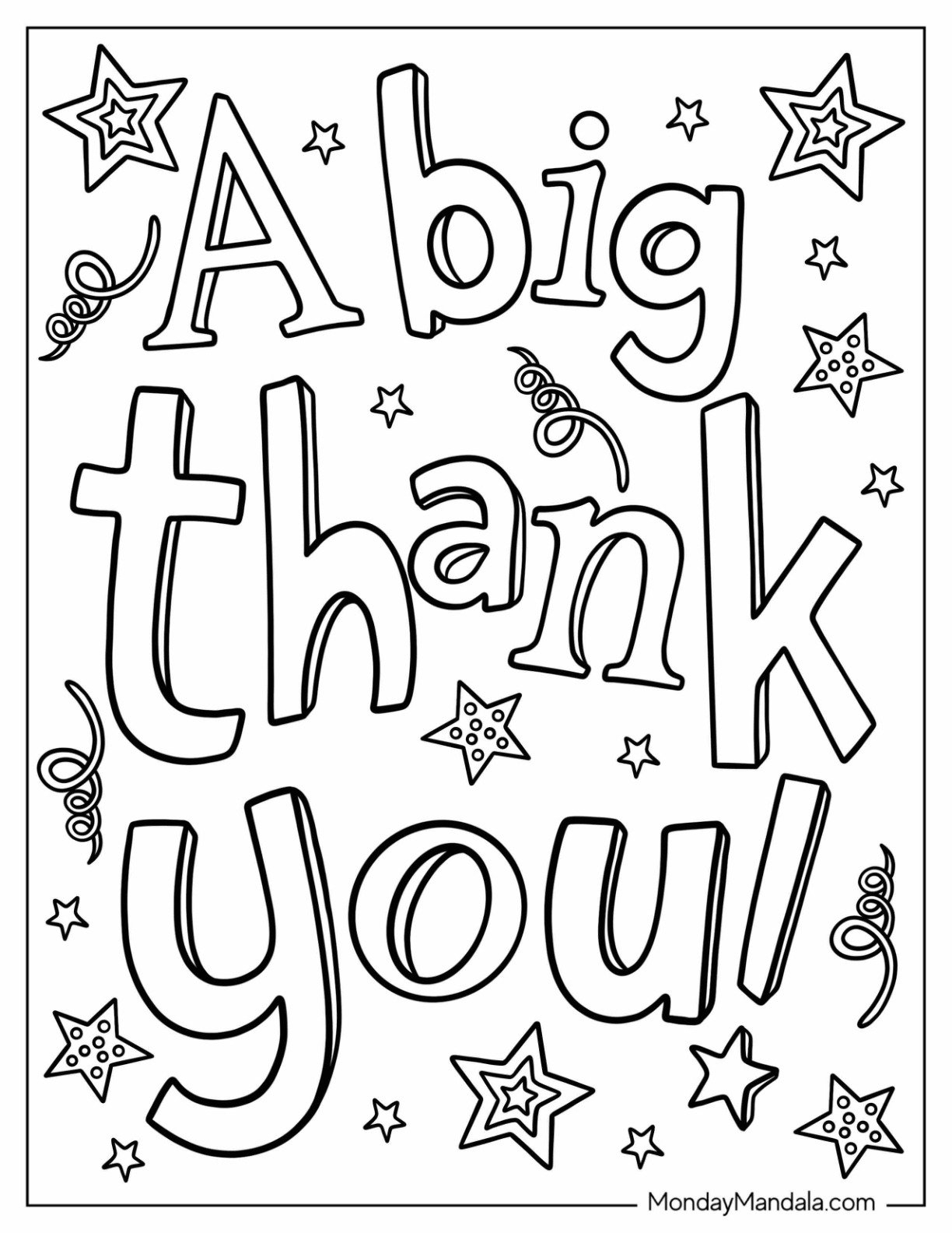thank you coloring page