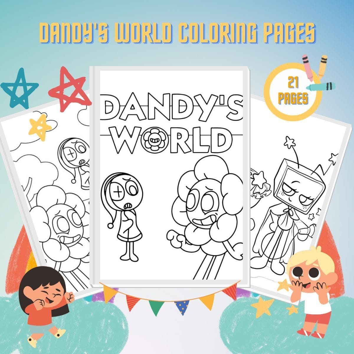 dandy's world coloring page
