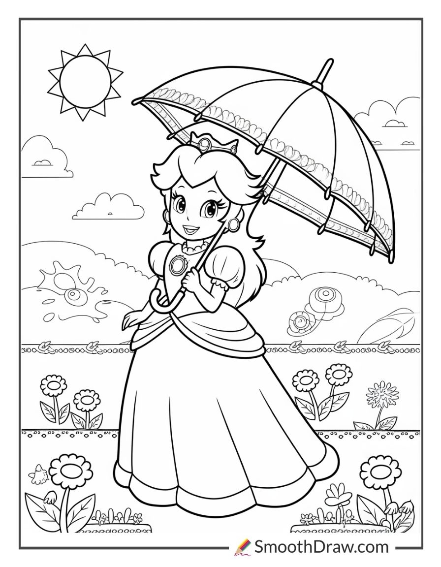 21 Princess Peach Coloring Pages