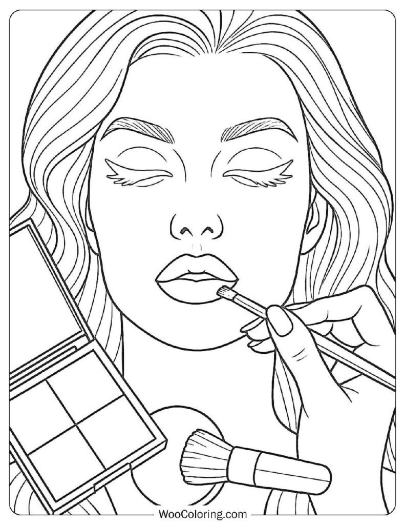 22 Makeup Coloring Pages Free PDF To Print Woo Coloring