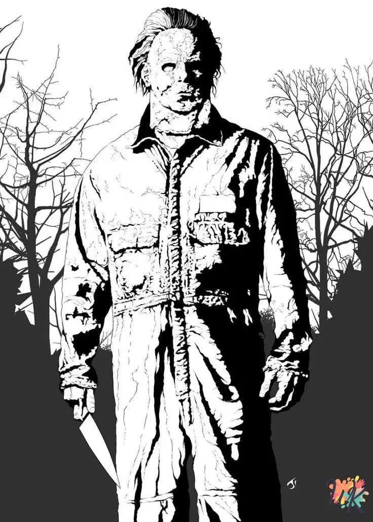 22 Michael Myers Coloring Pages For Kids ColoringPagesWK