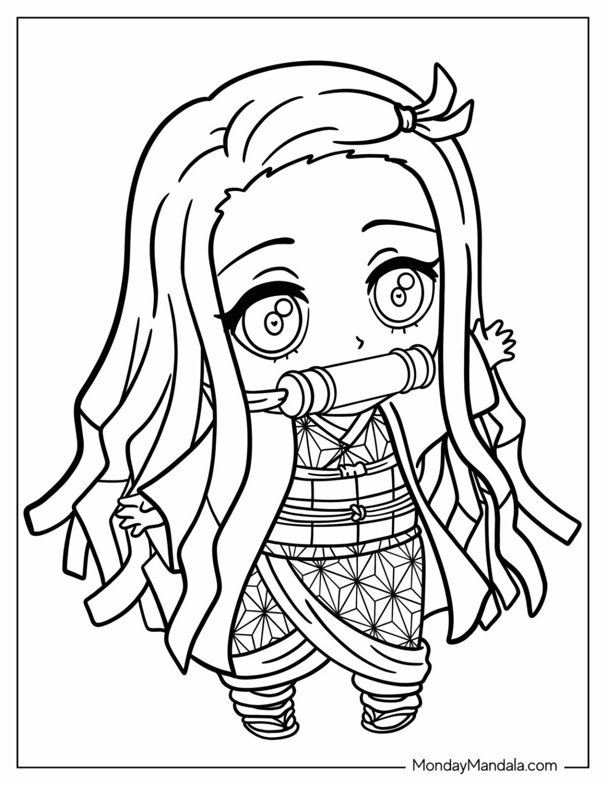 22 Nezuko Coloring Pages Free Pdf Printables Artofit