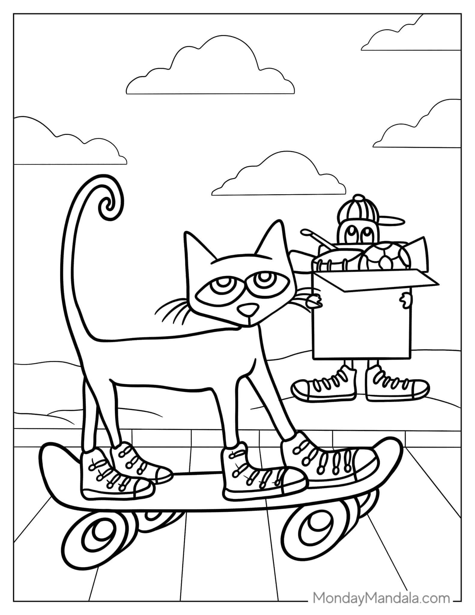 22 Pete The Cat Coloring Pages Free PDF Printables
