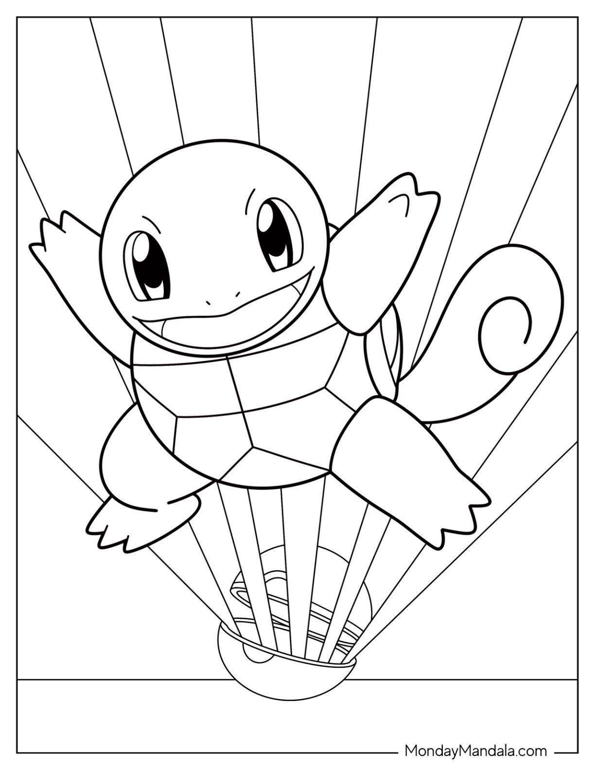 squirtle coloring page