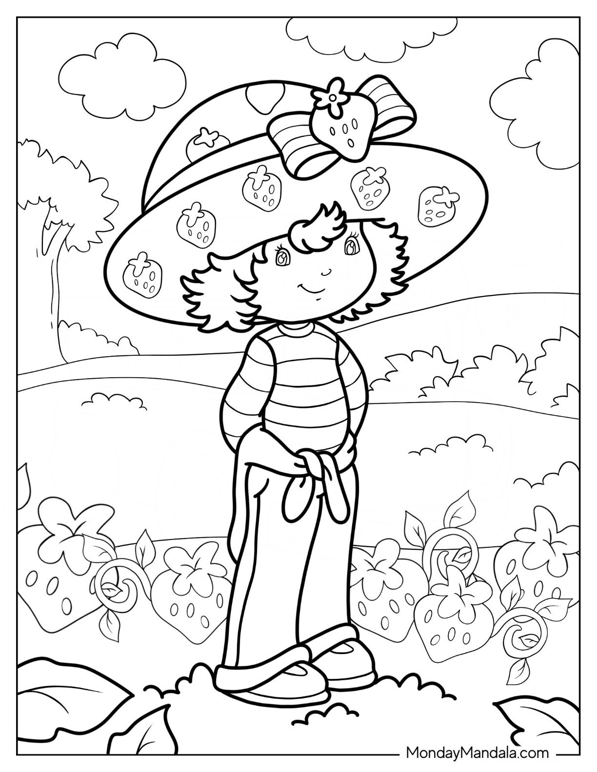 strawberry shortcake color pages