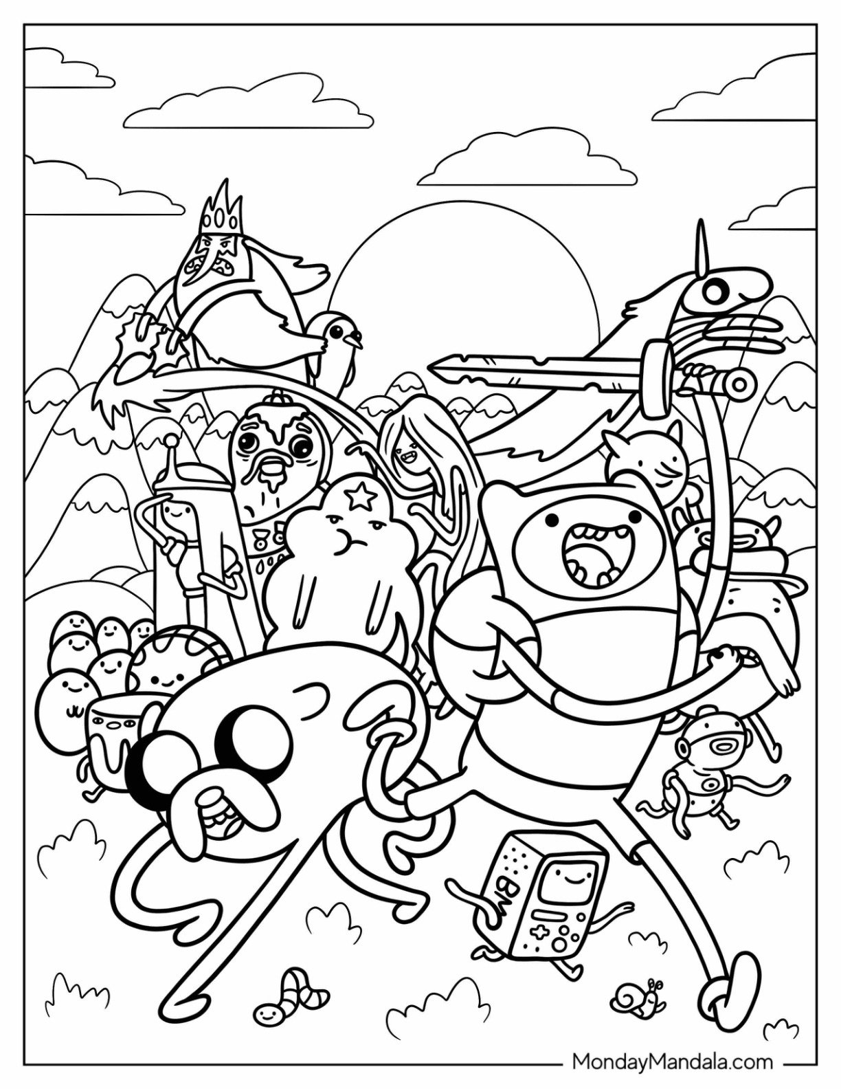 24 Adventure Time Coloring Pages Free PDF Printables 