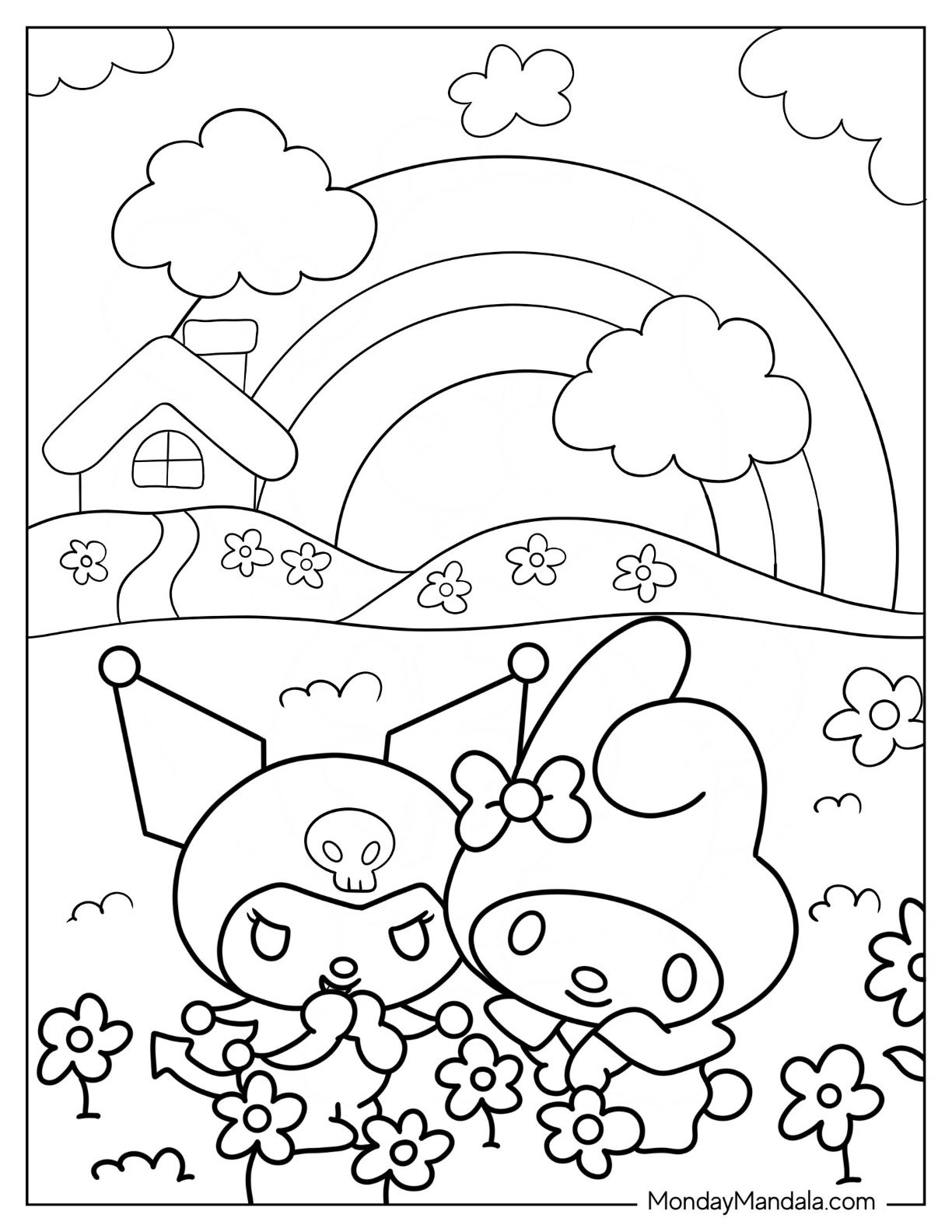 my melody coloring pages my melody coloring pages