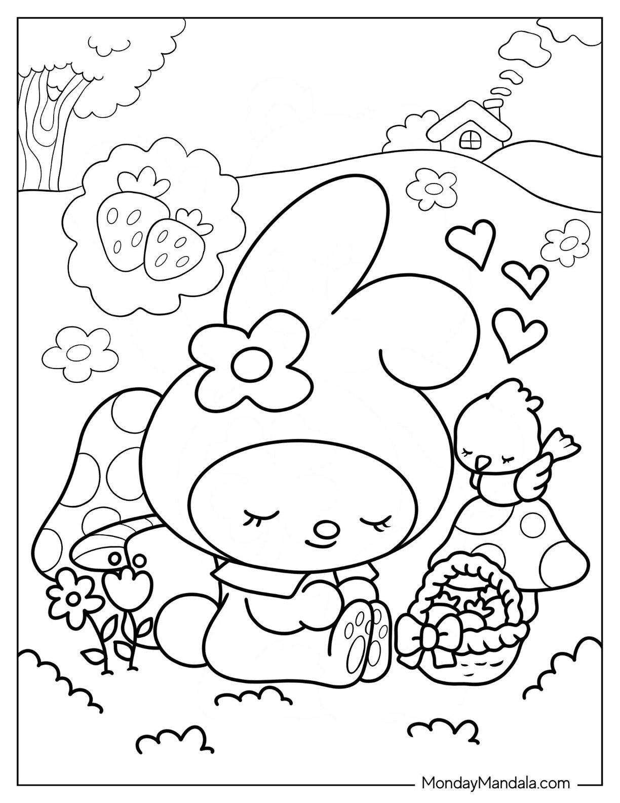 24 My Melody Coloring Pages Free PDF Printables 