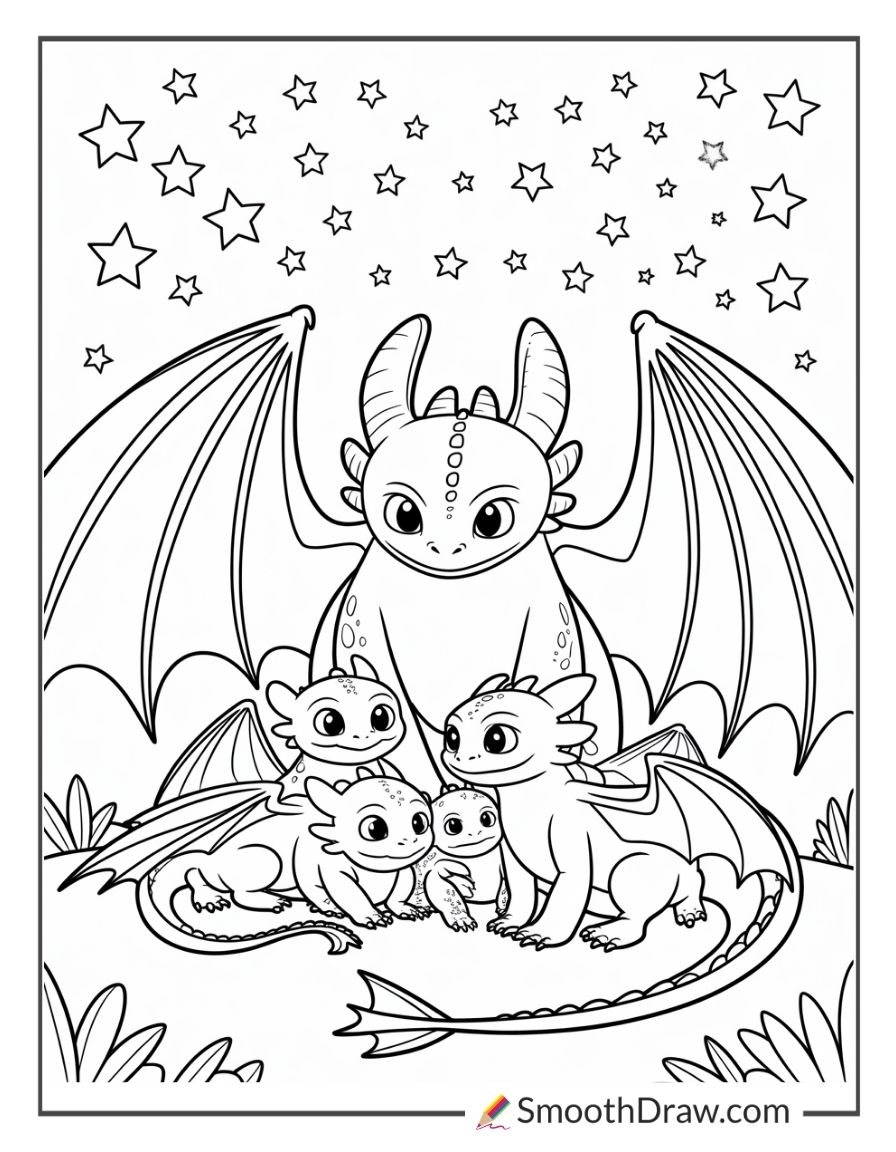 24 Toothless Coloring Pages Free Download Smooth Draw
