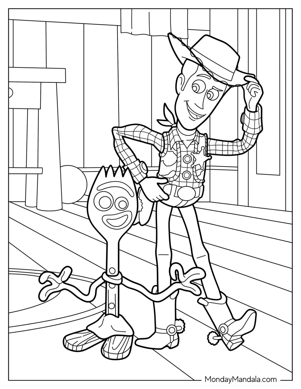24 Woody Coloring Pages Free PDF Printables 