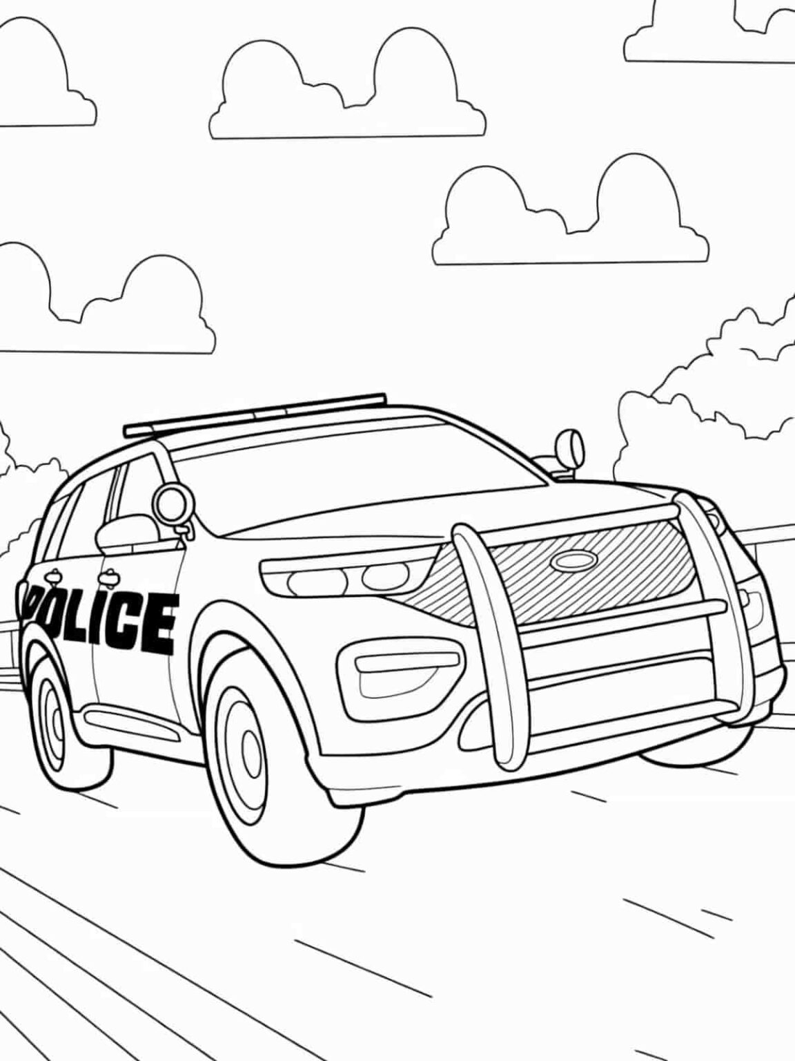 25 Free PDF Police Car Coloring Pages Coloringpagesforkids