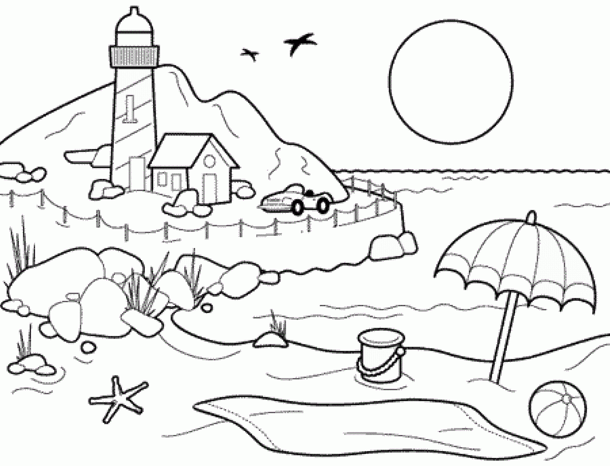 25 Free Printable Beach Coloring Pages 25 Free Printable Beach Coloring Pages