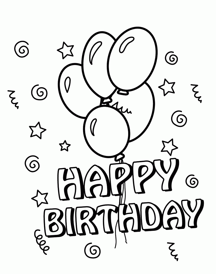 25 Free Printable Happy Birthday Coloring Pages 25 Free Printable Happy Birthday Coloring Pages