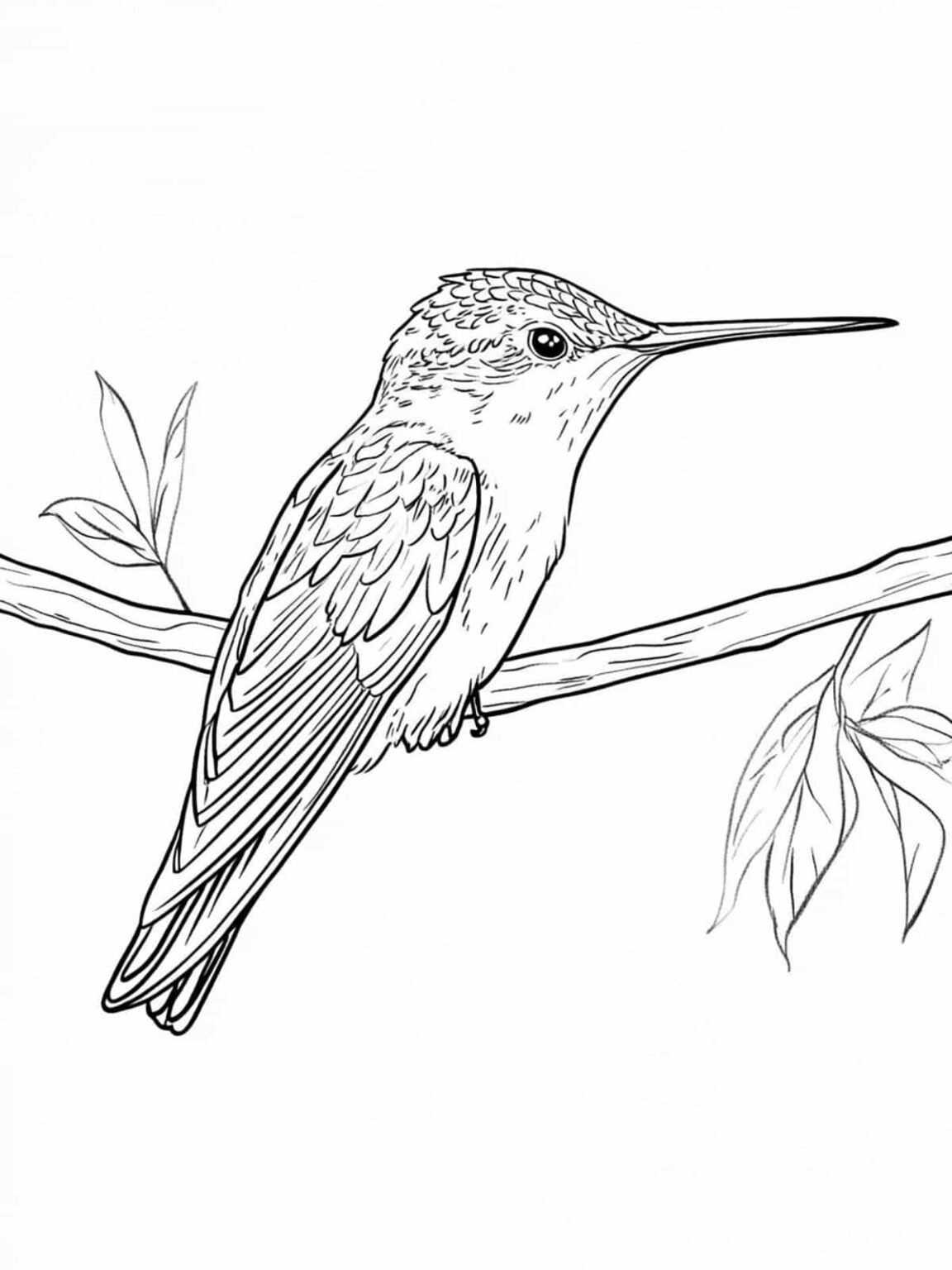 hummingbird coloring page