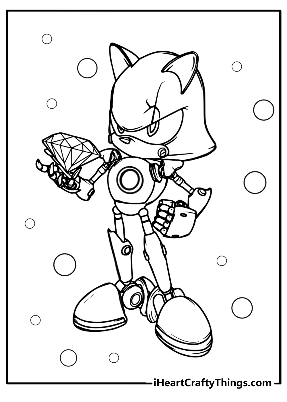 metal sonic coloring pages
