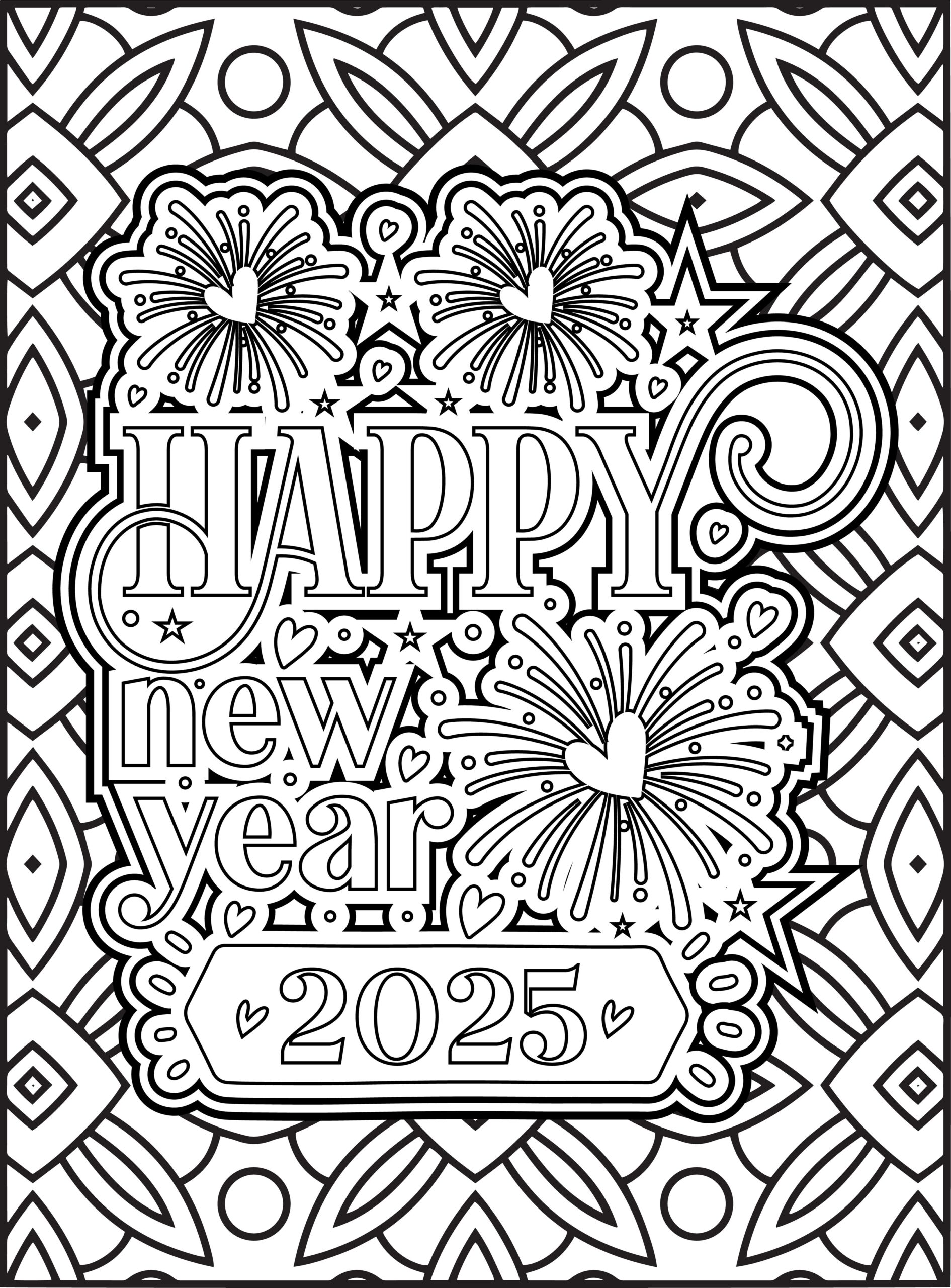new years coloring pages