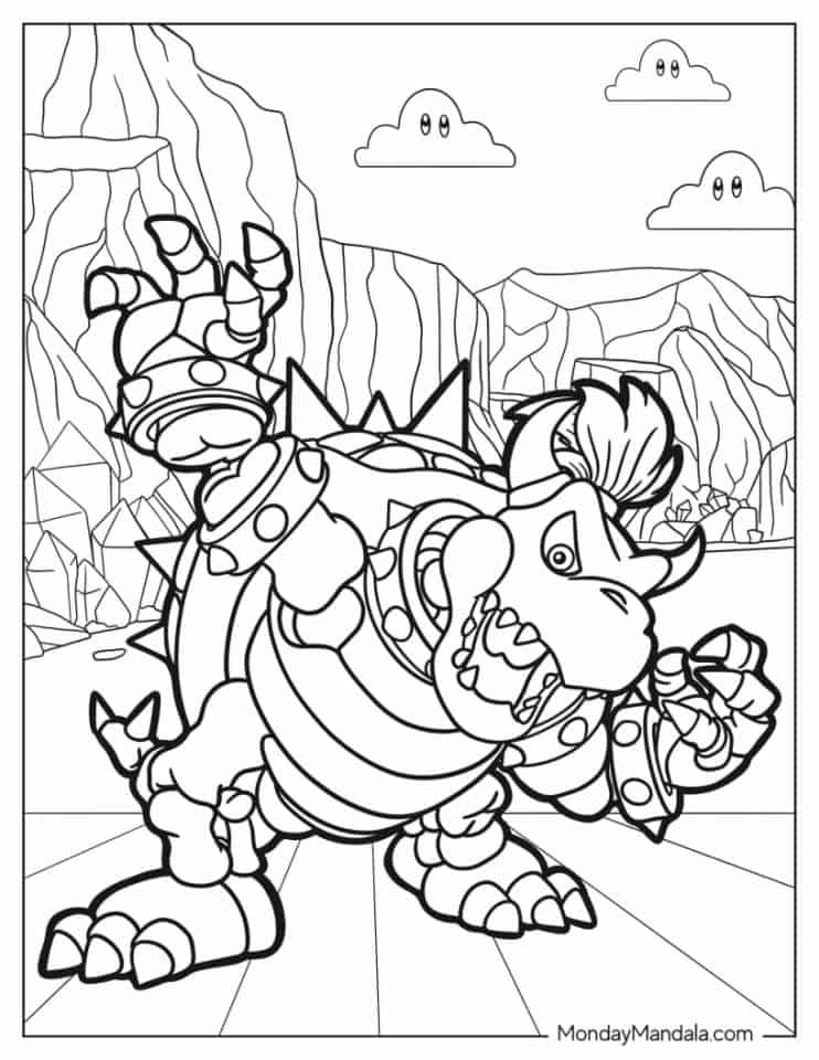 bowser coloring page