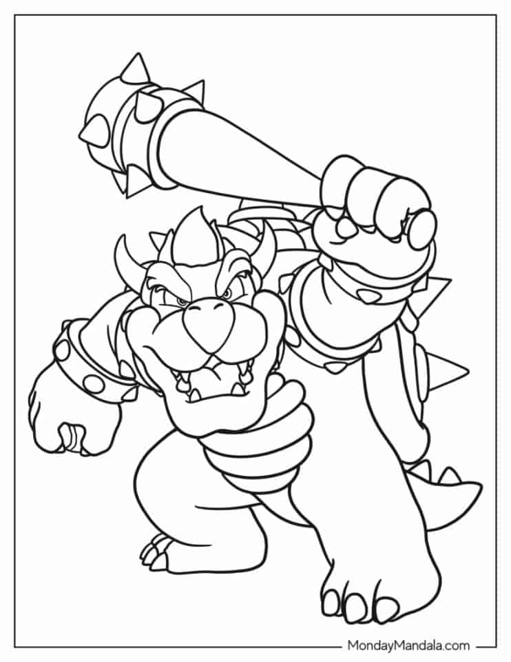 26 Bowser Coloring Pages Free PDF Printables 
