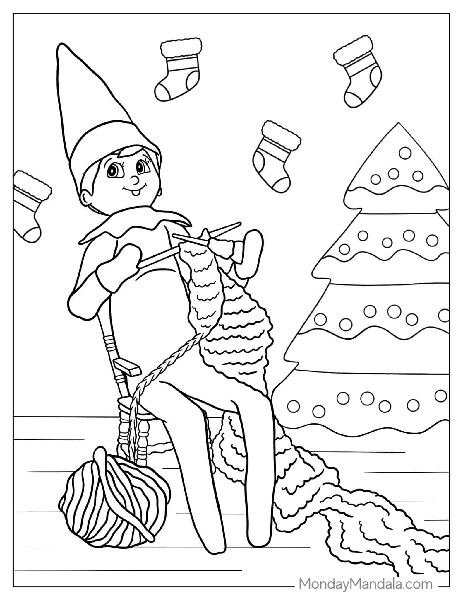 26 Elf On The Shelf Coloring Pages Free PDF Printables 
