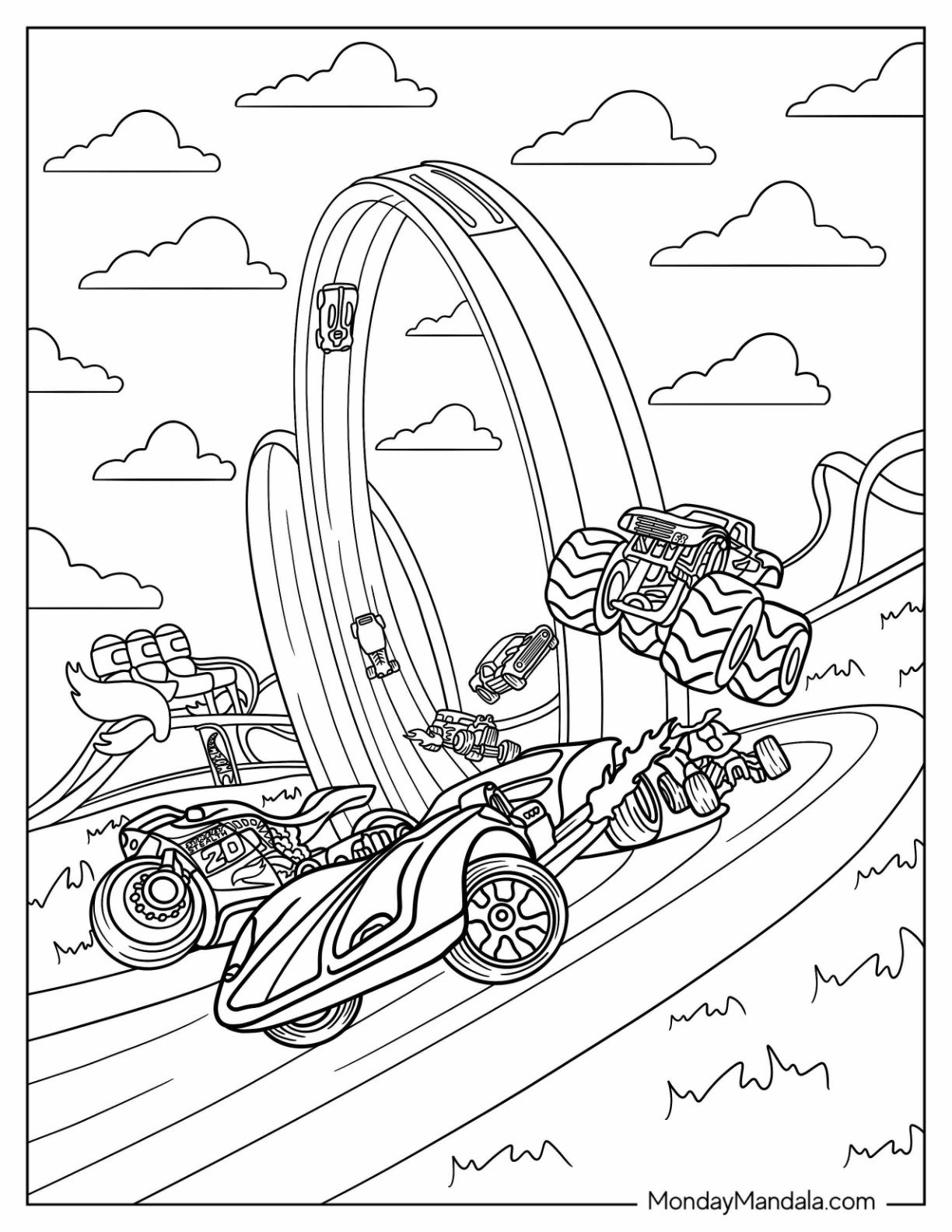 26 Hot Wheels Coloring Pages Free PDF Printables 