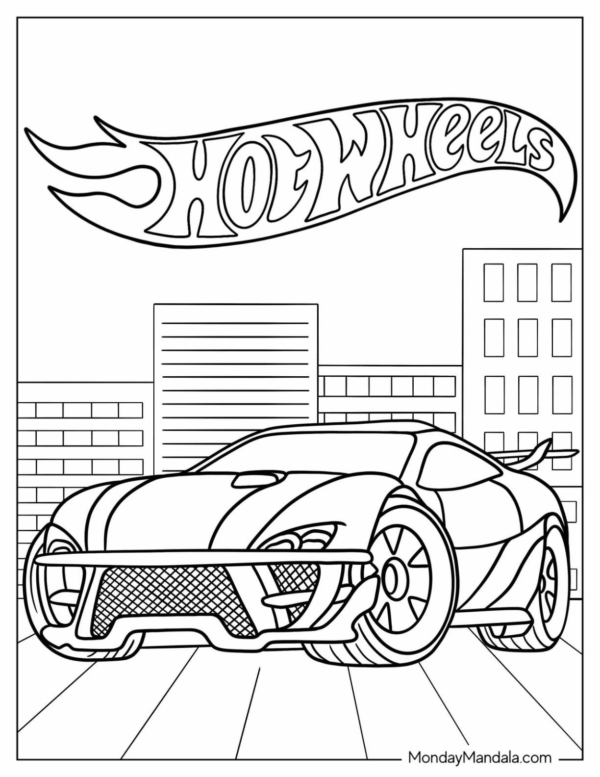 26 Hot Wheels Coloring Pages Free Pdf Printables Artofit