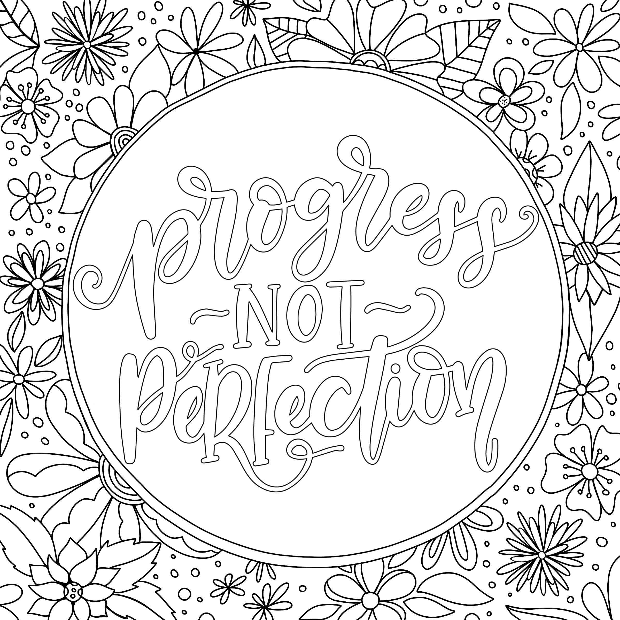 27 Free Inspirational Coloring Pages For Adults Happier Human