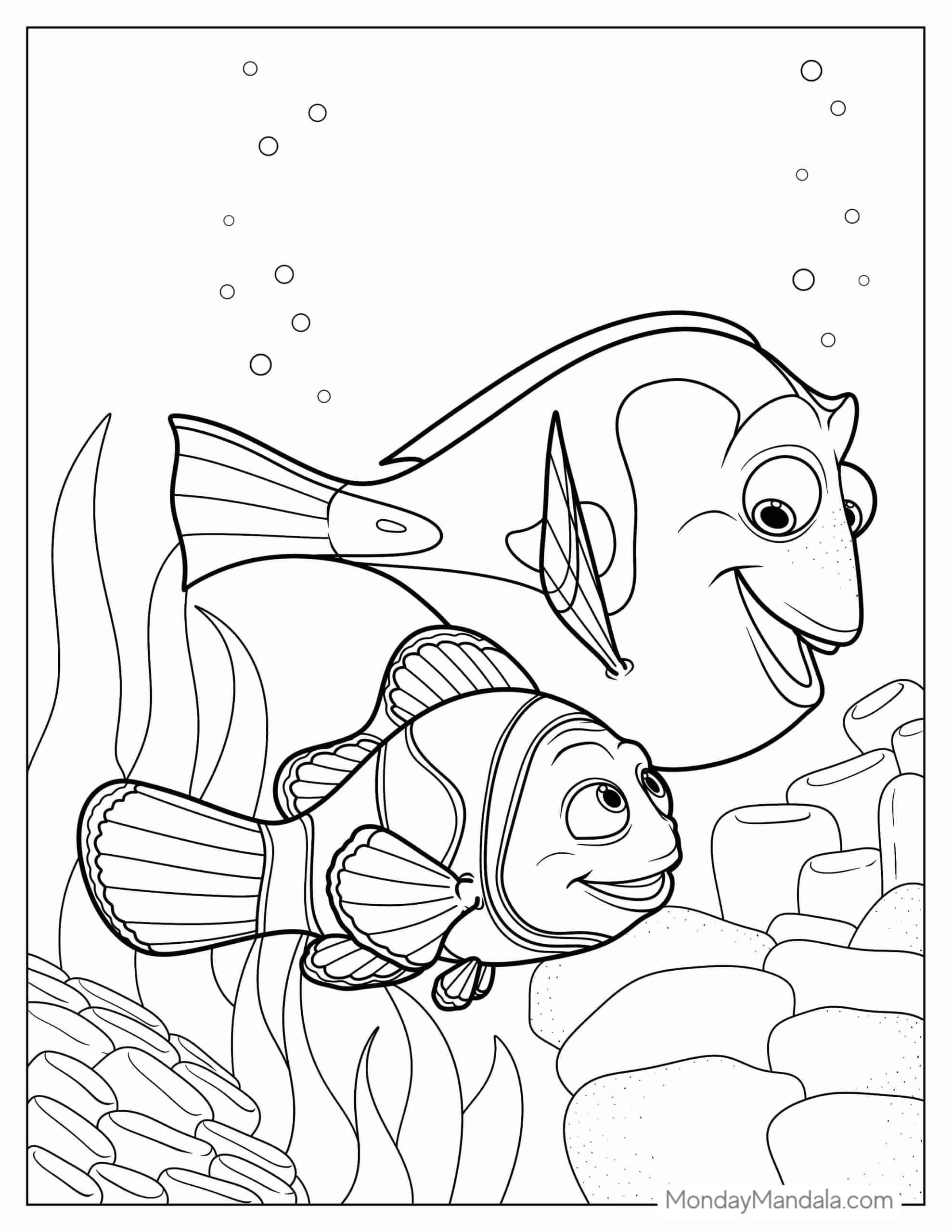 28 Finding Nemo Coloring Pages Free Pdf Printables Artofit