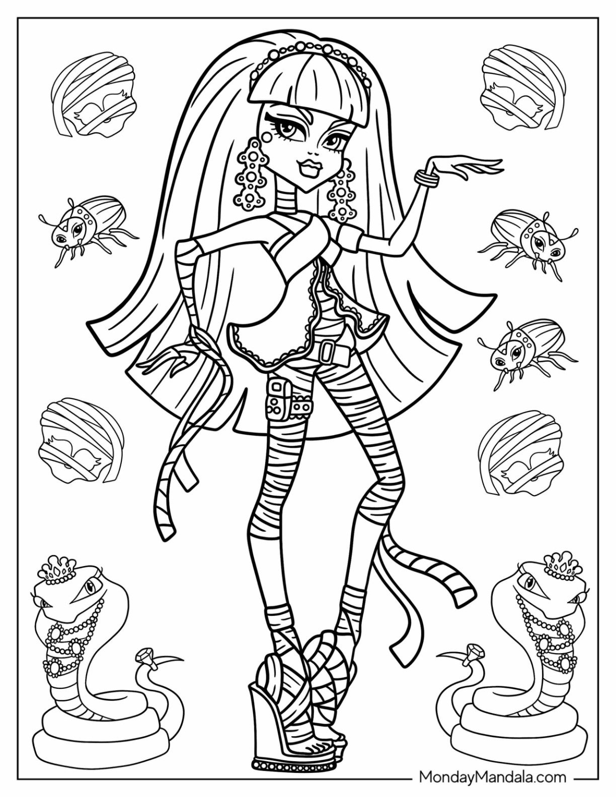 monster high coloring pages