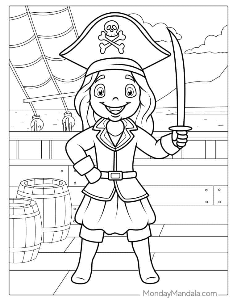 28 Pirate Coloring Pages Free PDF Printables 