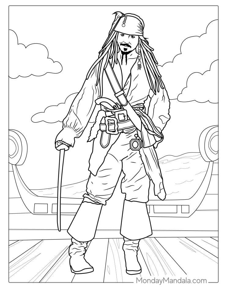 28 Pirate Coloring Pages Free PDF Printables 