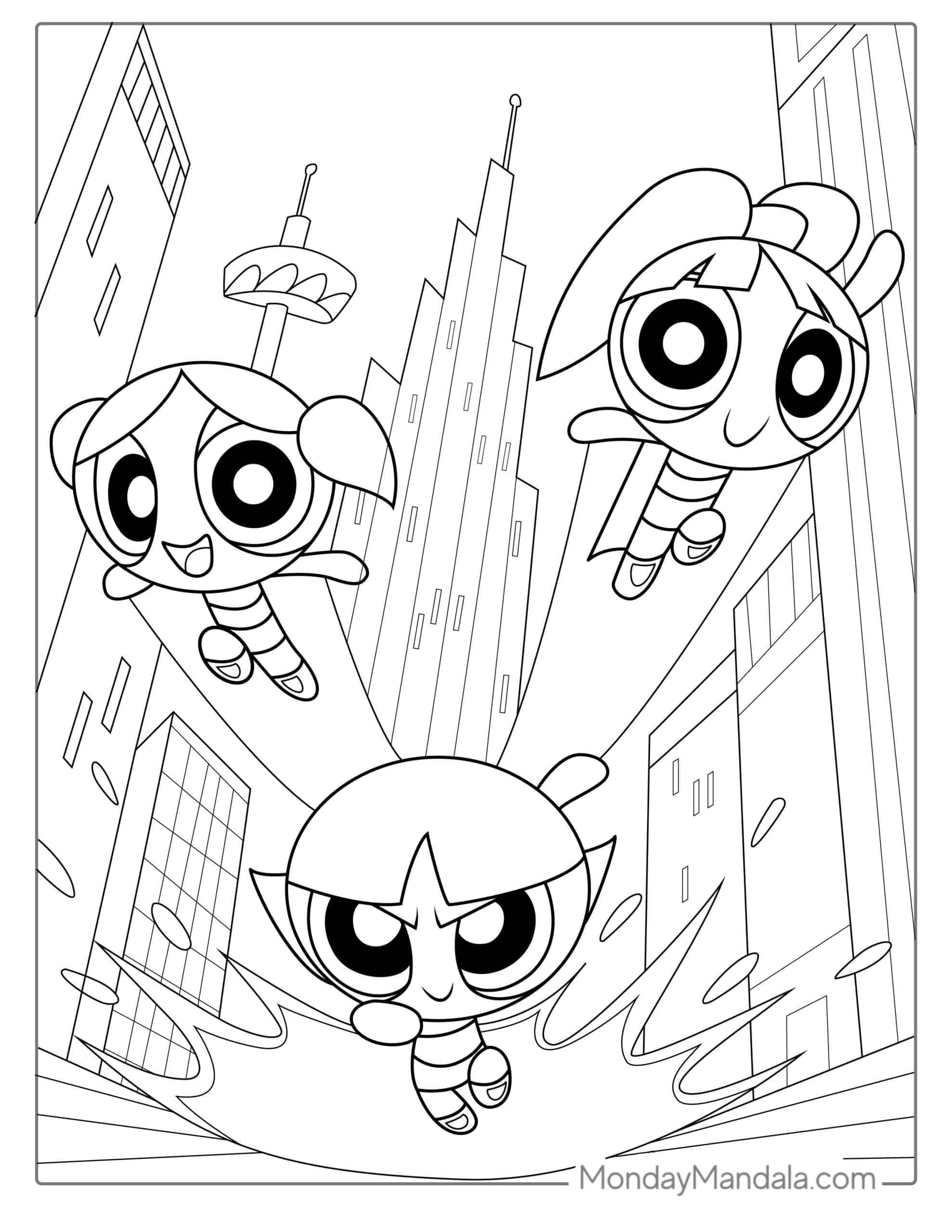powerpuff coloring pages powerpuff coloring pages